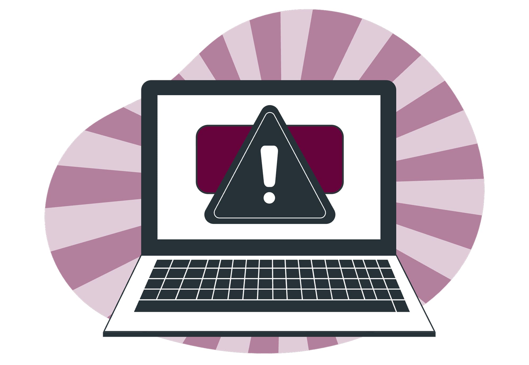 computer security warning sign